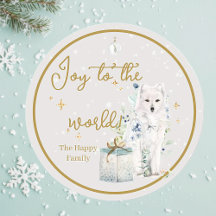 Maravilha de inverno Snow Wolf Joy para o mundo