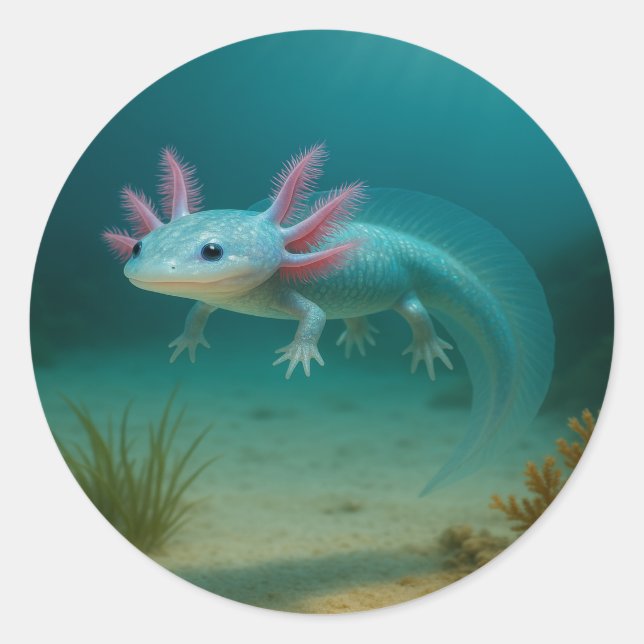 Adesivo Maravilha Submarina: O Axolotl (Frente)
