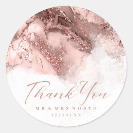 Adesivo Marble Glitter Wedding Rosa Dourado ID644