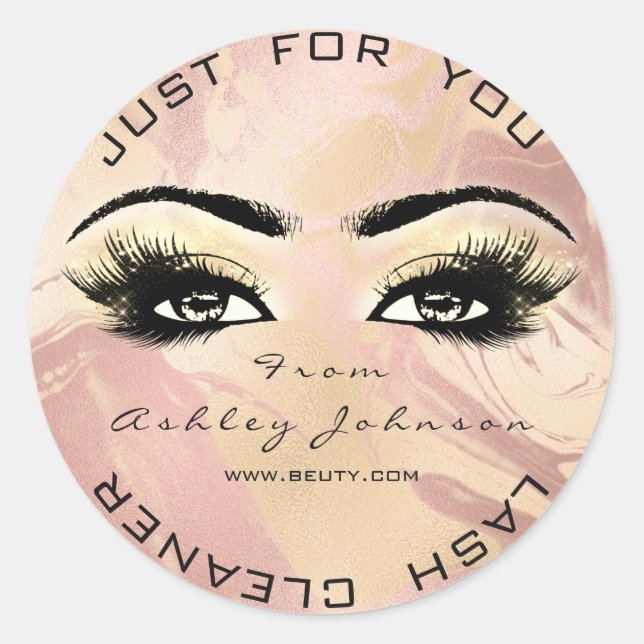 Adesivo Marble Rosa Beautiter Lashes Makeup Cleaner (Frente)