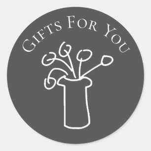 Adesivo marca comercial de abstrato flor design de present