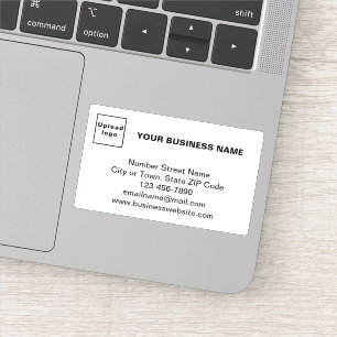Adesivo Marca comercial do retângulo branco vinil Sticker