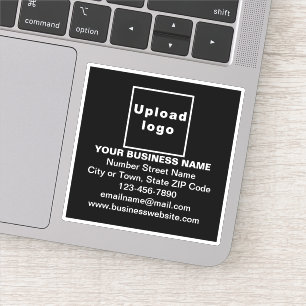 Adesivo Marca comercial do vinil preto quadrado