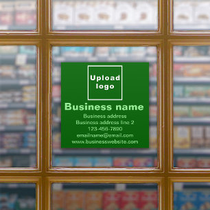 Adesivo Marca comercial em vinil grande quadrado verde