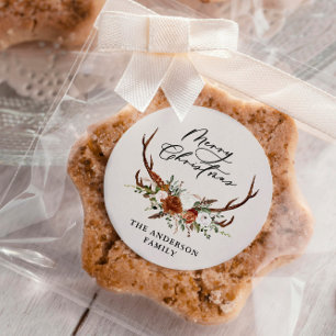 Adesivo marca d'água natal natal alegre floral natal