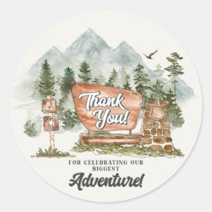 Adesivo marca de favor do parque nacional