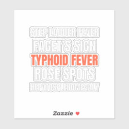 Adesivo Marca de indicadores da febre tifoide - Design