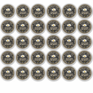 Adesivo Marca de Mason Jar Lid Standard Daisy 2,125"