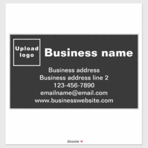 Adesivo Marca de negócios no vinil de retângulo grande pre