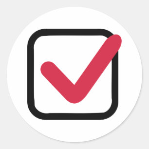 Adesivo Marca de seleção vermelha