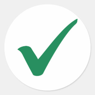 Adesivo Marca de verificação verde