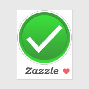 Adesivo Marca de Verificação Verde