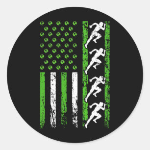 Adesivo Marca Esportiva Americana, Faixa Atlética E Arte D
