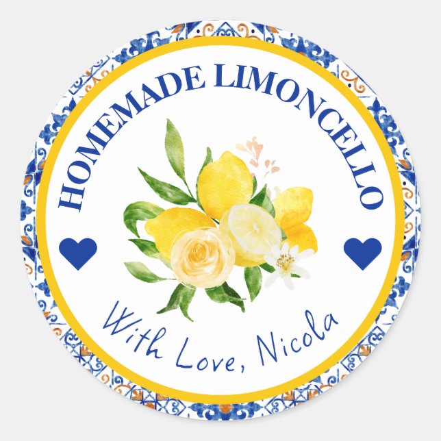 Adesivo Marca Limoncello Amarelo-Amarelo-Azul (Frente)