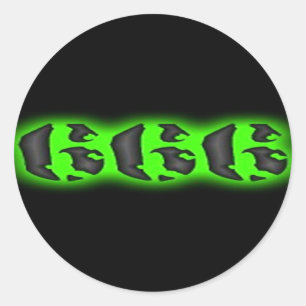 Adesivo Marca má do animal   o Dia das Bruxas 666