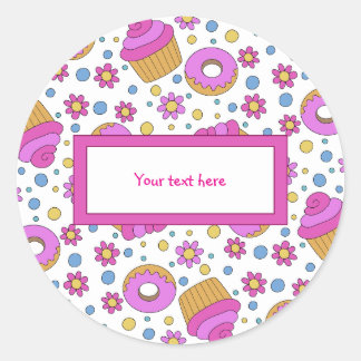 Adesivo Marcador de página de cupcake colorido fofo, flor