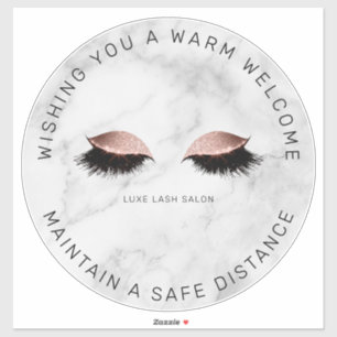 Adesivo Marcador do chão de distância do Lash Salon Dour