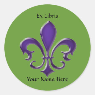 Adesivo Marcador Fleur-de-Lis-1 Ex Libris