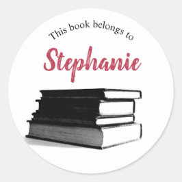 Adesivo Marcador Personalizado Este livro pertence a