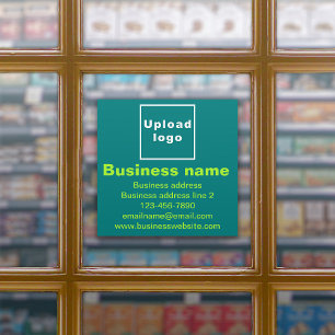 Adesivo Marcas Comerciais Em Vinil Grande Quadrado Teal