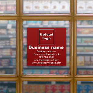 Adesivo Marcas Comerciais em Vinil Grande Quadrado Vermelh