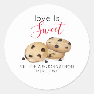 Adesivo Marcas de Favor de Biscoito Doce do Amor