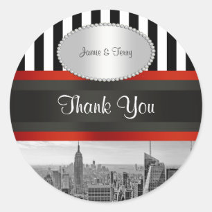 Adesivo Marcas de Favoritos P da Faixa Branca NYC Skyline 