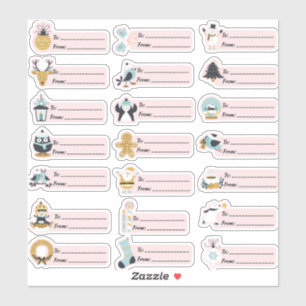 ADESIVO MARCAS DE PRESENTE DE NATAL FINAL PACOTE DE VARIED