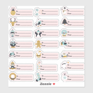 ADESIVO MARCAS DE PRESENTE DE NATAL FINAL PACOTE DE VARIED