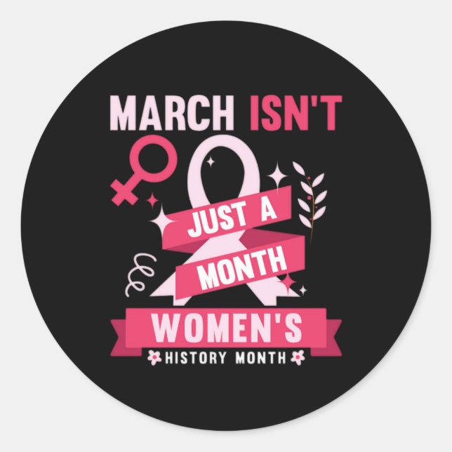 Adesivo marche não é apenas um mês de mulheres (Frente)