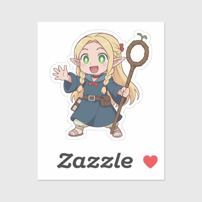 Adesivo Marcille Chibi Elf Mage (Folha)
