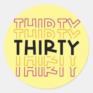 Adesivo marco de 30 aniversário de 30 anos