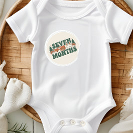 Adesivo Marco de Sete Meses de Bebê Floresta Boho