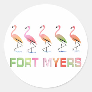 Adesivo Março dos flamingos tropicais FORT MYERS