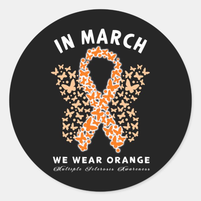 Adesivo Março Vestimos Orange Ms Multiple Sclerosis Awaren (Frente)