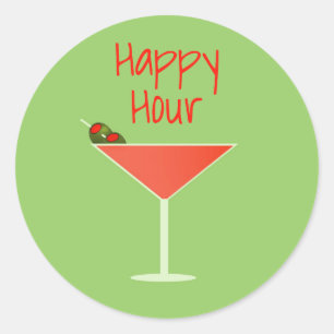 Adesivo Marcos de Envelope Martini Happy Hour
