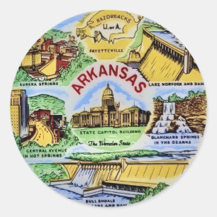 Adesivo Marcos Históricos de Arkansas