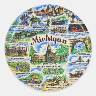 Adesivo Marcos Históricos de Michigan
