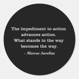 Adesivo Marcus Aurelius Impediment Coisa Estática
