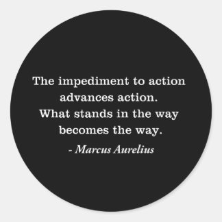 Adesivo Marcus Aurelius Impediment Coisa Estática