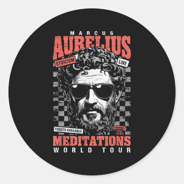 Adesivo Marcus Aurelius Stoic Philosoper Cotação Motivação (Frente)