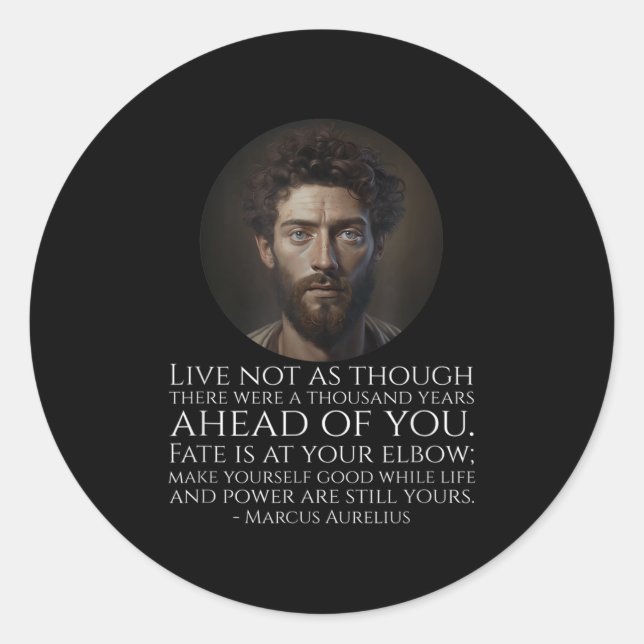 Adesivo Marcus Aurelius Stoicismo - Filosofia Estática Rom (Frente)