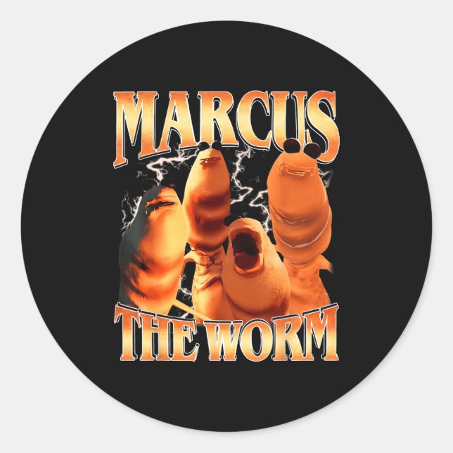 Adesivo Marcus The Worm Bootleg Para Homens Mulheres Fã de (Frente)