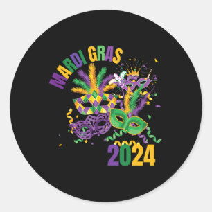 Adesivo Mardi Gras 2024 Mask Mardi Gras Party For Men Wome