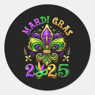 Adesivo Mardi Gras 2025 Fleur De Lis Men Mulheres Novas Ou