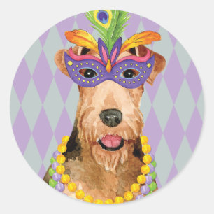 Adesivo Mardi Gras Airedale