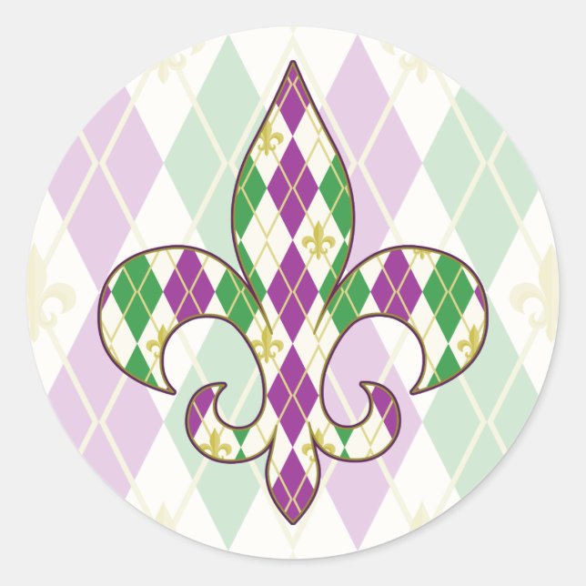 Adesivo Mardi Gras Argyle Sticker (Frente)
