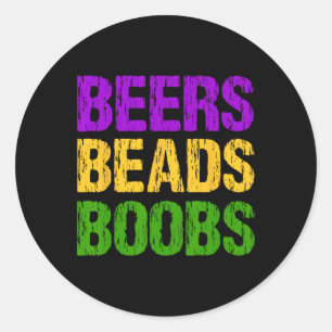 Adesivo Mardi Gras Beers Engraçadas Miçangas Vêm Tchau Div