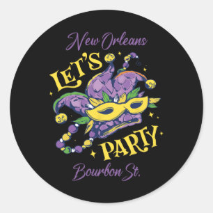 Adesivo Mardi Gras Bourbon Street Nova Orleans Souvenir Lo