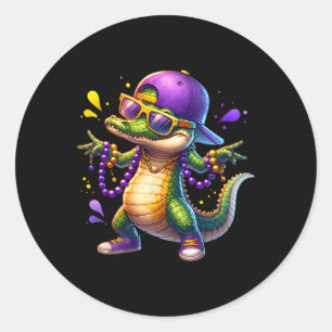Adesivo Mardi Gras Boys Alligator Mardi Gras